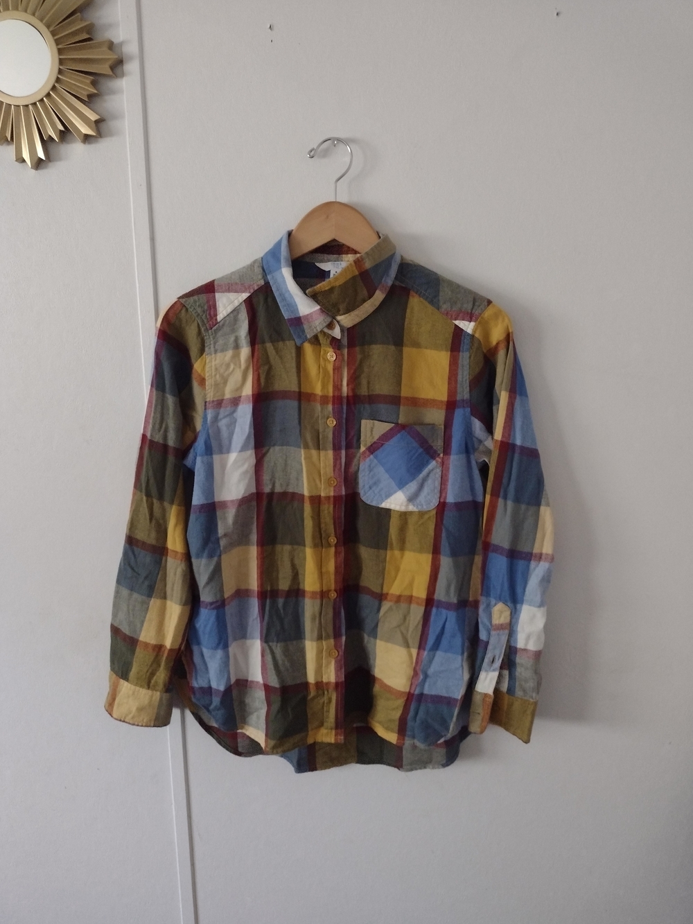 Time And Tru Plaid Womens Shirt Small